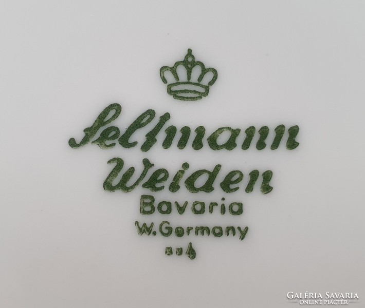 Seltmann Weiden Bavarian German porcelain small plate cake plate with gold stripe