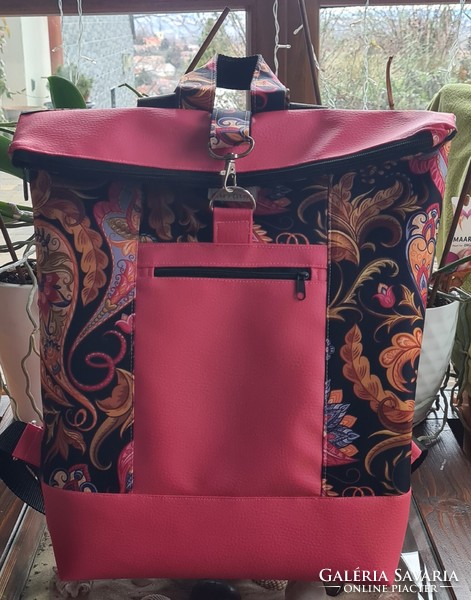 Foldover women's backpack