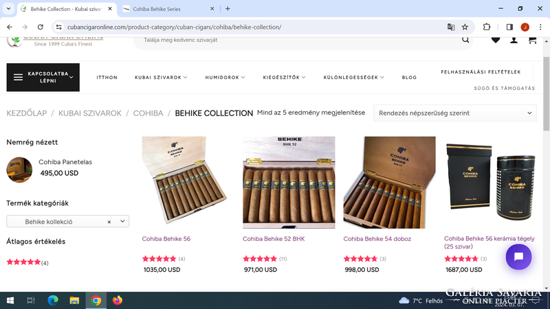 Original Cuban cigar 'cohiba behike 52 bhk' in a wooden gift box 10. Thread in original limited box