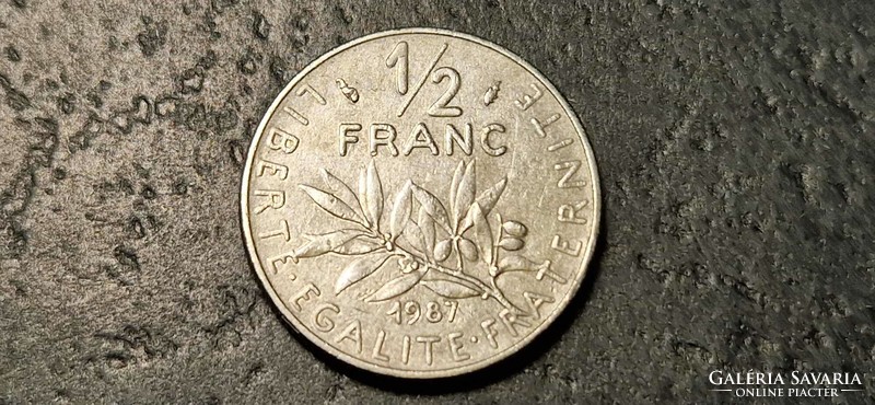 Franciaország ½ frank, 1987.