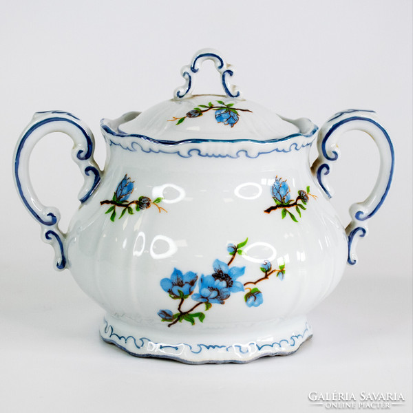 Zsolnay sugar bowl with peach blossom pattern