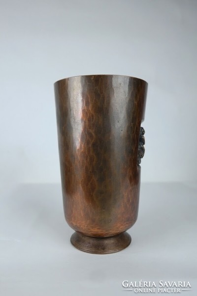 Copper vase by Hungarian industrial artist Margit Tevan - 51915