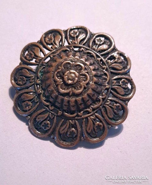 Antique Biedermeier brooch, jewelry. (Large size)