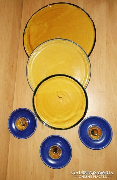 Tojástartó reggeliző szett kerámia tányér asztalközép (ia)
