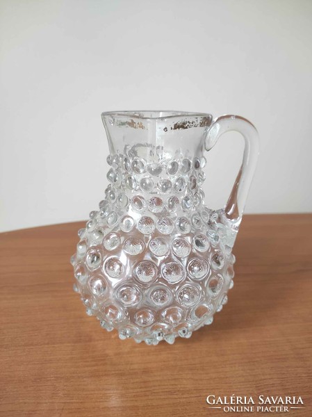 Glass baptismal jug with cam, 12.5 cm