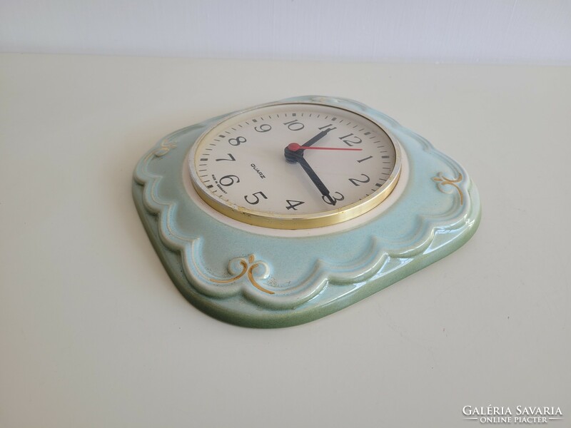 Retro German ceramic wall clock mid century wall clock