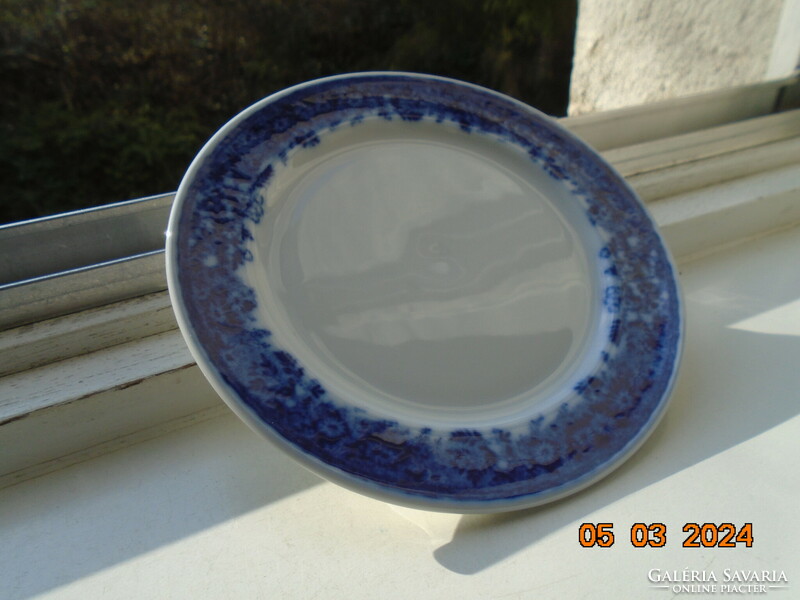 Dense cobalt flower pattern thick-walled coffee cup with a larger plate from the German company Bauscher Weiden