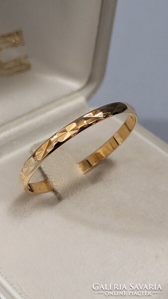 (11) 14 K arany jegygyűrű, karika gyűrű 1,22 g