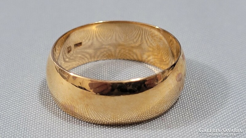 (12) 14 K arany jegygyűrű, karika gyűrű 5,48 g