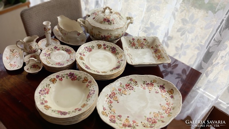 Zsolnay butterfly dinner set for 6 people