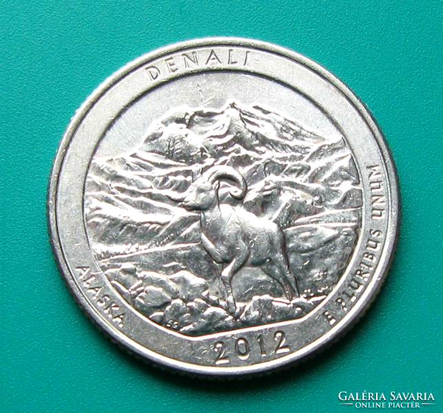 USA - ¼ dollar - 2012 - denali - alaska - commemorative coin - usa national parks