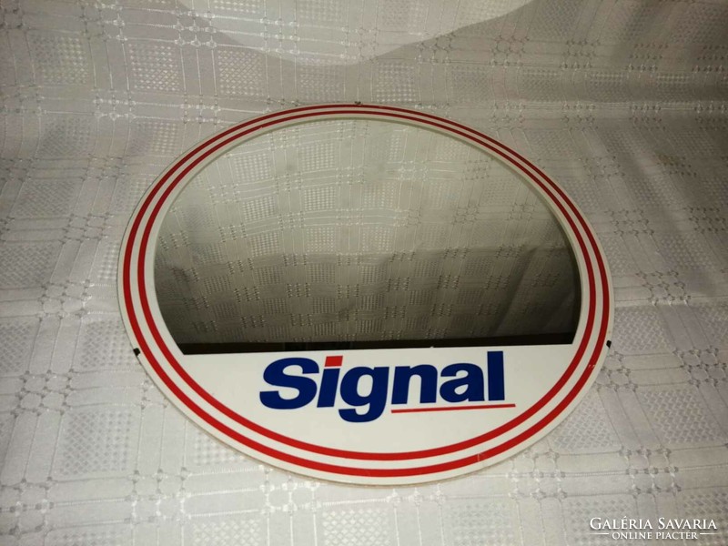 Signal toothpaste advertising mirror dia. 32 Cm
