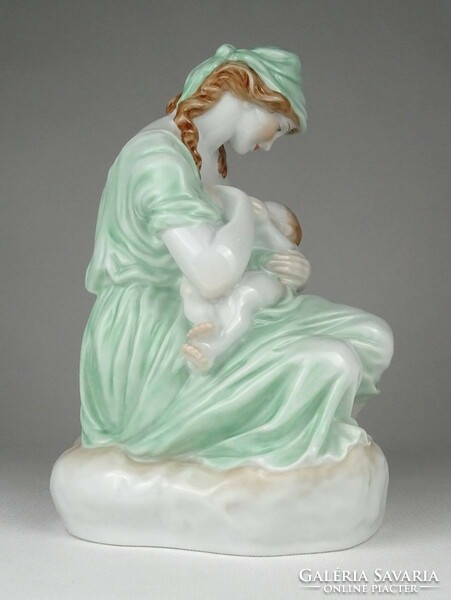1Q682 Herend porcelain nursing mother with child figure 20 cm