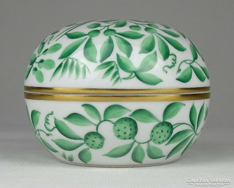 1Q678 Ritka madár mintás Herendi porcelán bonbonier