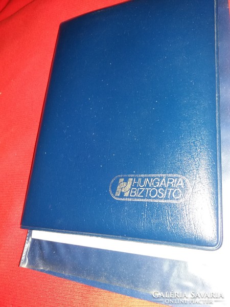 Retro Hungarian insurance leatherette company logo - folder with company documents and forms as shown in the pictures