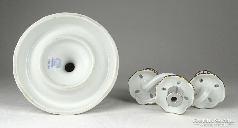 1Q690 Rothschild pattern Herend porcelain candle holder 22 cm