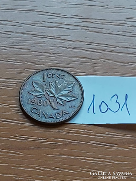 Canada 1 cent 1980 ii. Queen Elizabeth, bronze 1031