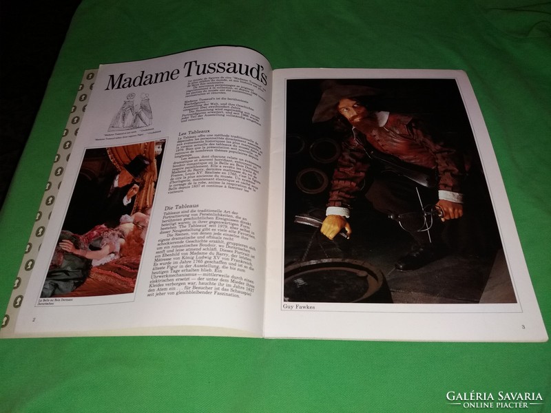 An illustrated book on the wax exhibition of old madam tussaud according to unparalleled, beautiful images