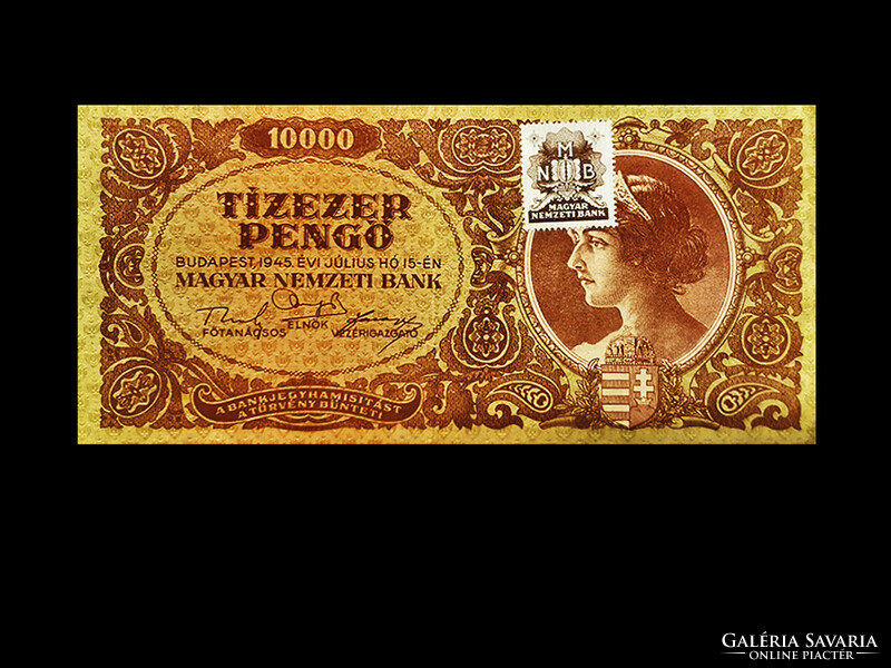 10,000 Pengő 1945 - with dezma stamp (read!)