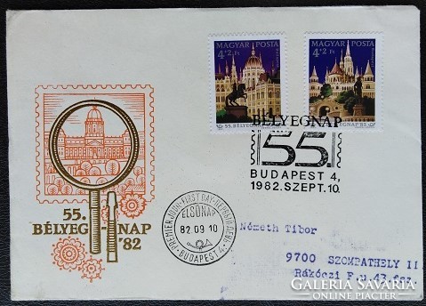Ff3534-5 / 1982 stamp day - country house / fisherman's bastion stamp series ran on fdc
