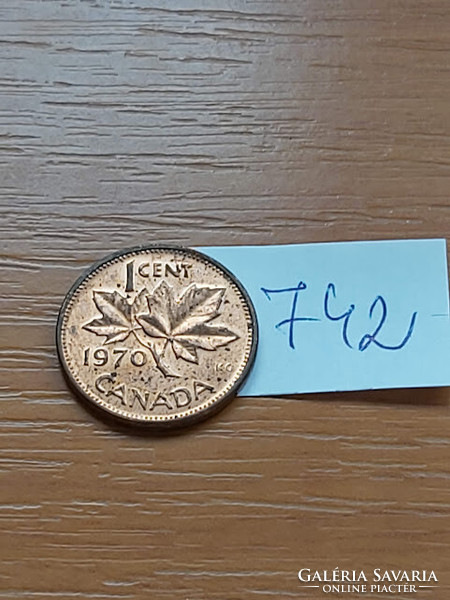 Canada 1 cent 1970 ii. Queen Elizabeth, bronze 742