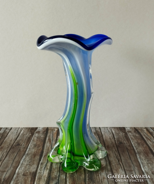 Murano glass artist glass flower vase 60s 1.