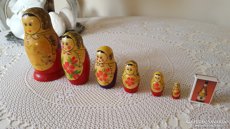 6-piece, old Russian matryoshka doll