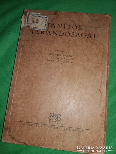 1945. A tanítók járandóságai könyv szabálykönyv a képek szerint