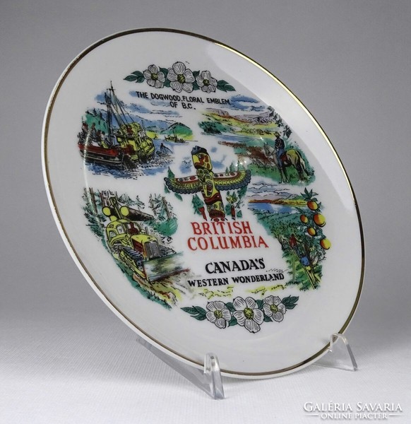 1Q545 British Columbia porcelain decorative plate 20.5 Cm