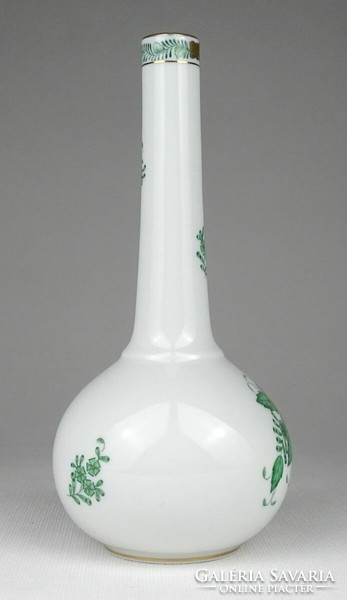 1Q680 Herend porcelain vase with green Appony pattern, 19 cm