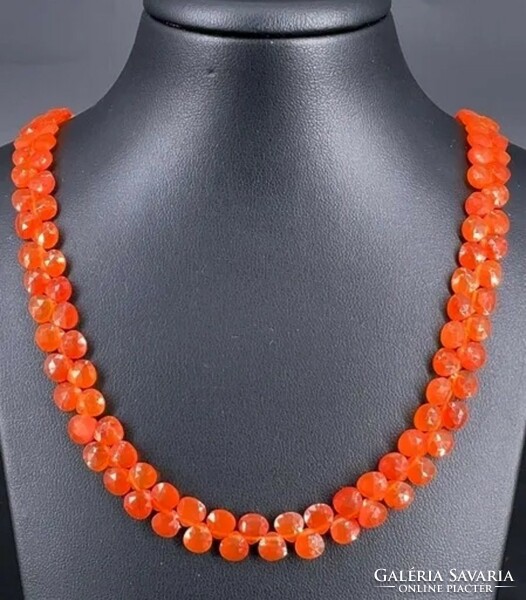 Fabulous Carnelian Gemstone 925 Sterling Silver Necklace 14k Gold Plated - Many Many Handcrafted Jewelry