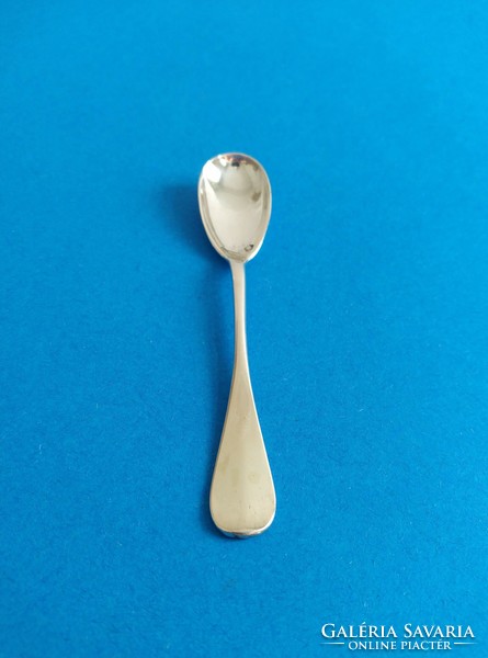 Silver soft-boiled egg eating spoon