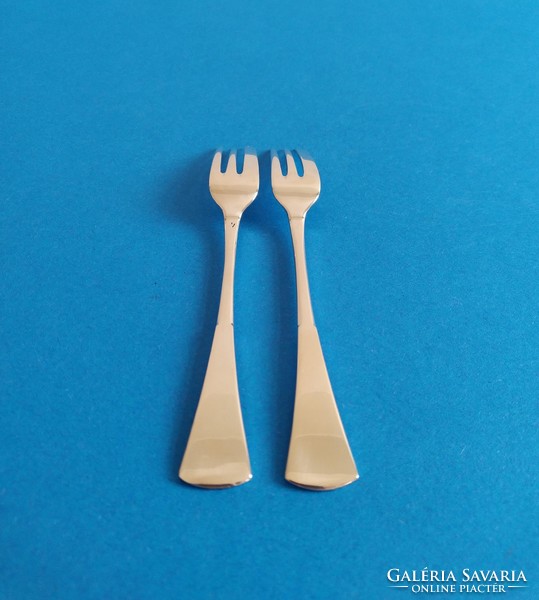 Silver pastry fork with cutting edge, 2 pcs English style