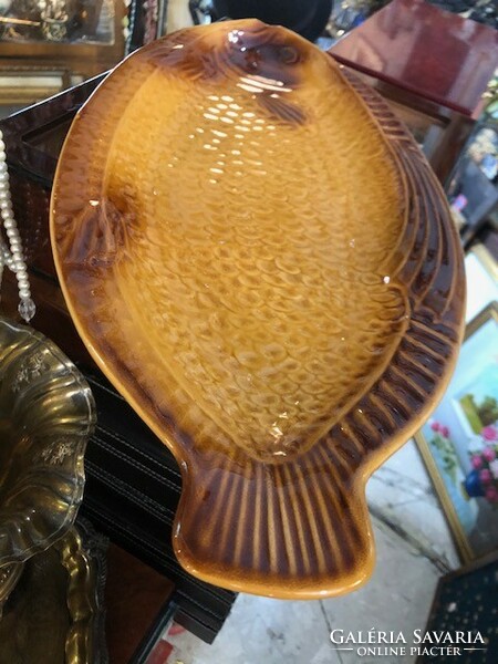 Villeroy & boch-gallo neptuno, huge, fish-shaped ceramic bowl. 50X 20 cm