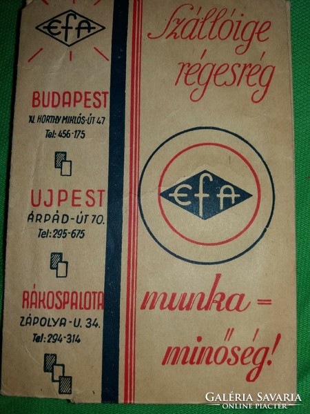 1930-as évek EFA fotószaküzlet filmelőhívó papír kereskedelmi borító képek szerint