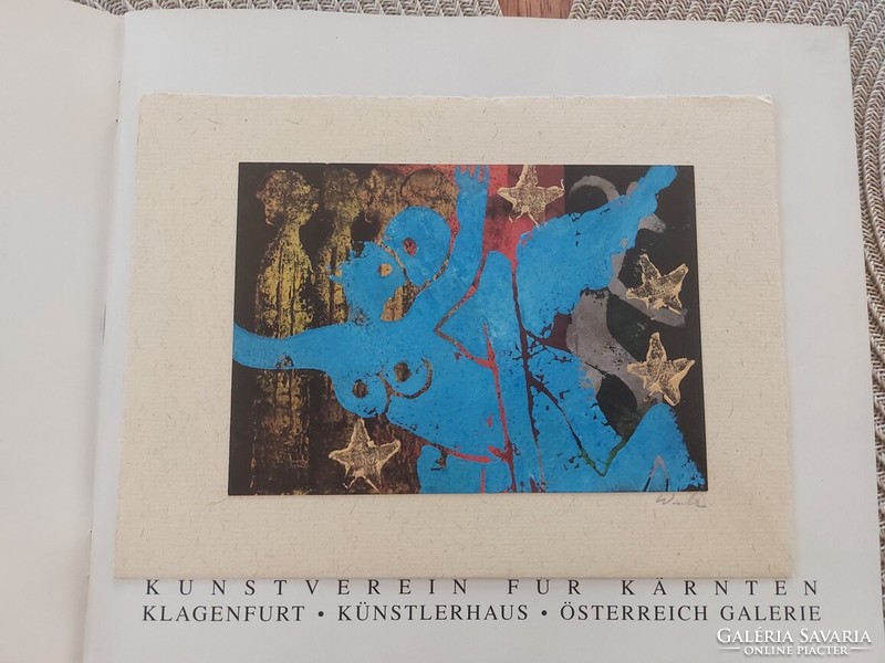 Unique abstract lithograph by Hugo Wulz, signed, with cover letter and brochure