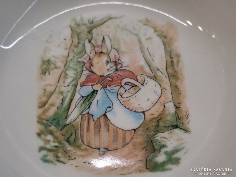 HÚSVÉTI AKCIÓ!Wedgwood angol porcelán gyermek étkészlet Peter Rabbit Nyúl Péter dekorral bögre tálka