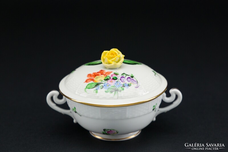 Herend porcelain, eared, rose 