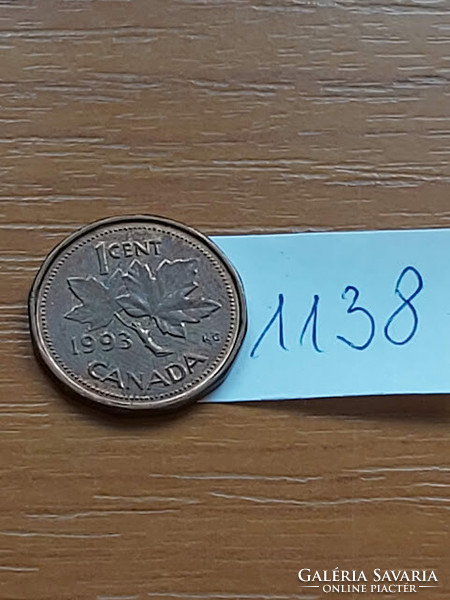 Canada 1 cent 1993 ii. Queen Elizabeth, bronze 1138