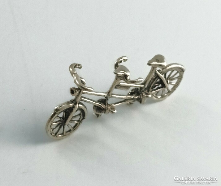 Silver ornament, bicycle, bicycle