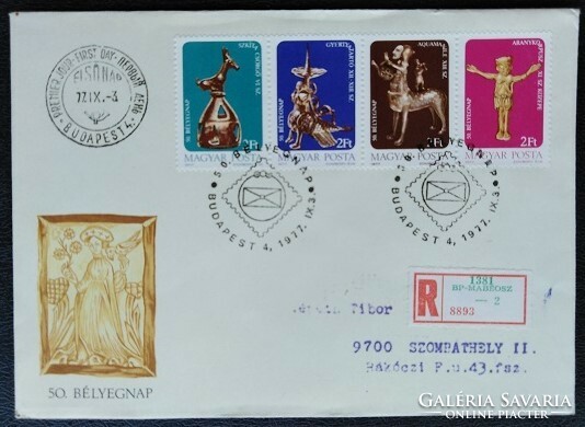 Ff3200-3c / 1977 stamp day stamp strip ran on fdc