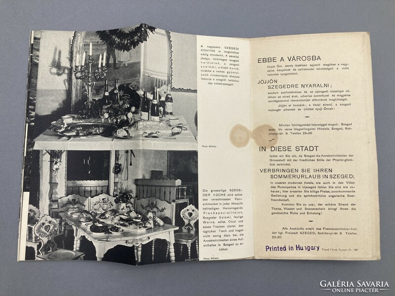 Come to Szeged on holiday - Szeged's photo tourism brochure from 1936