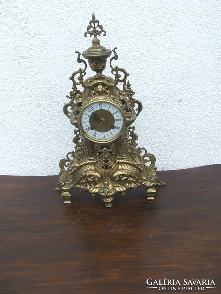 Fireplace clock bronze