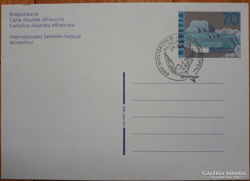 Svájci díjjegyes levelezőlap