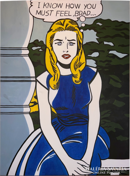 Oil replica of Roy Lichtenstein's iconic pop art image