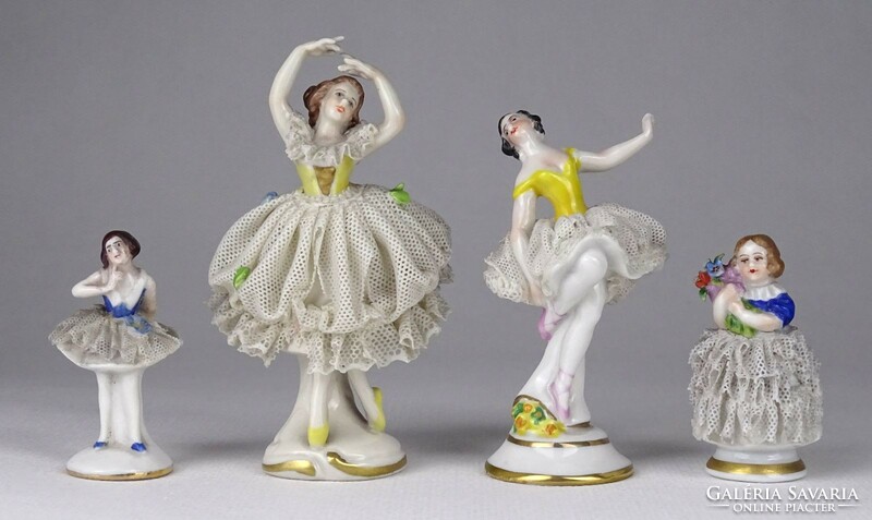 1Q540 Régi porcelán mini balerina 4 darab