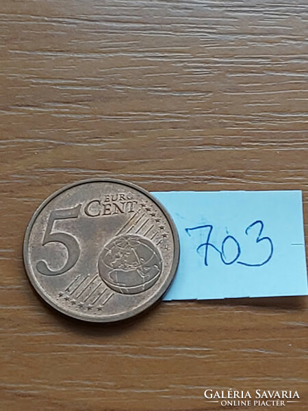 OLASZORSZÁG 5 EURO CENT 2002 Acél réz bevonattal, Colosseum Róma,  703