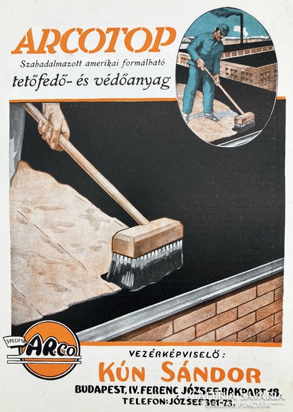 Arco Sealit és ArcoTop amerikai szigetelő- és védőanyag antik illusztrált reklám-prospektusa, 1928