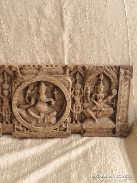 Indian beautiful carved wooden wall picture