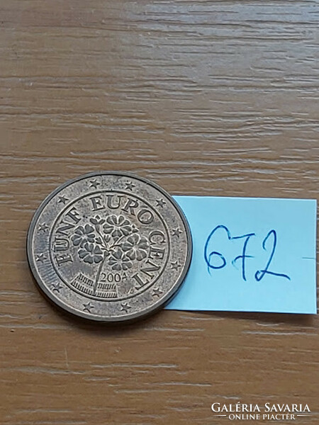 AUSZTRIA 5 EURO CENT 2004  Kankalin  672